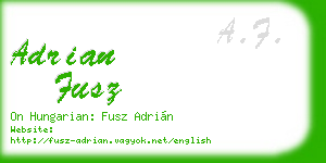 adrian fusz business card